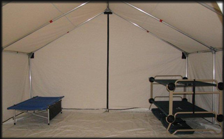 Military Tents on Cots   Stackable Bunk Cots For Camping In Tents