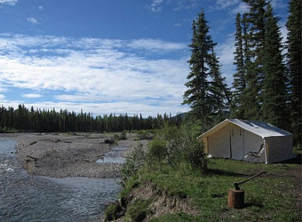 tent-on-river
